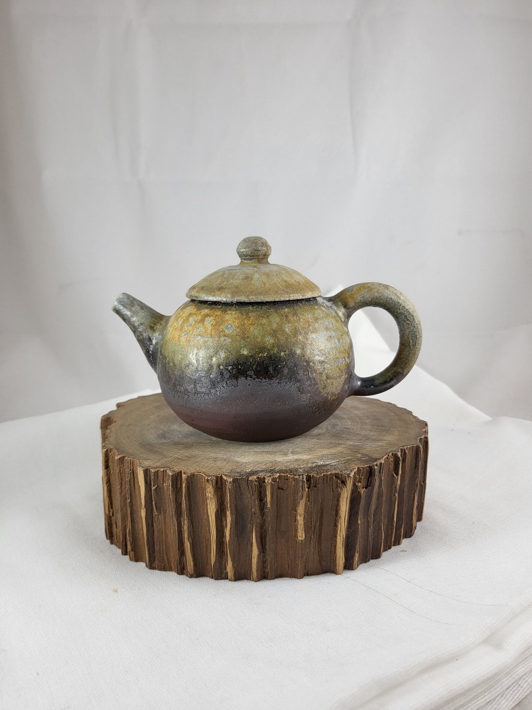 重落灰圆满柴烧手工茶壶 - 茶具/茶杯 - 陶 咖啡色