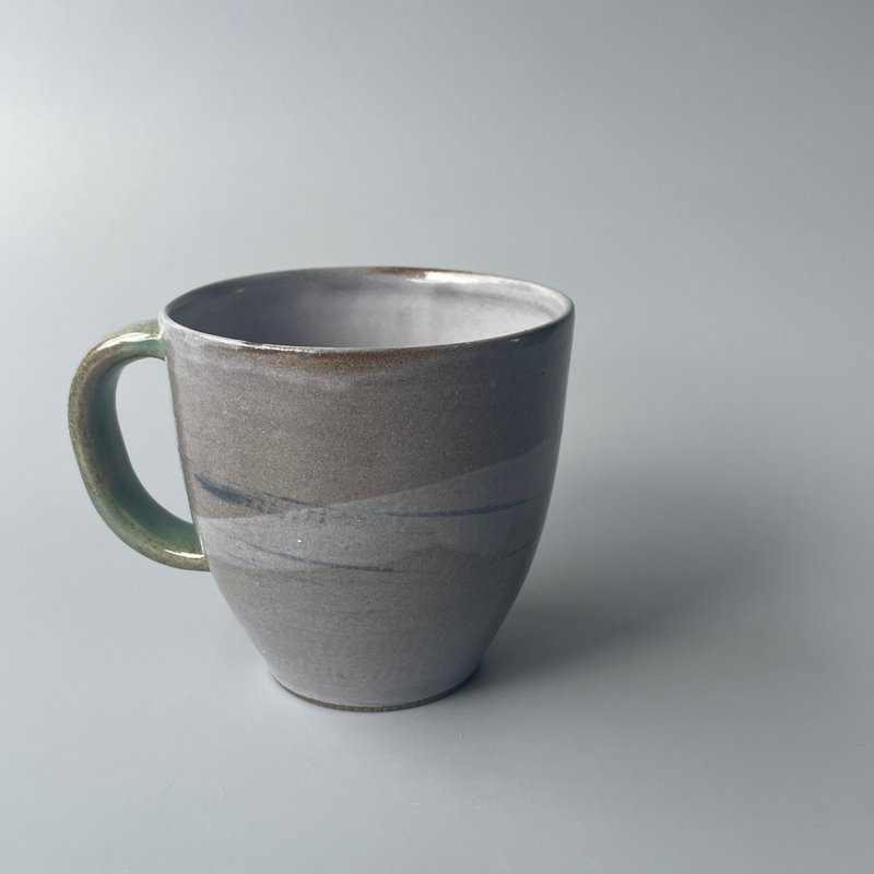 @studio_florero 绞胎马克杯 练り上げ - 咖啡杯/马克杯 - 陶 灰色