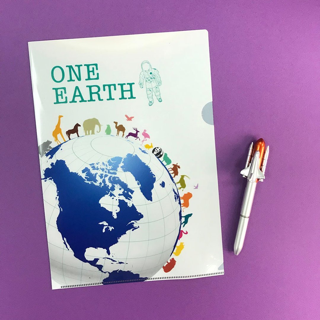 One Earth L型资料夹 - 文件夹/资料夹 - 塑料 黑色