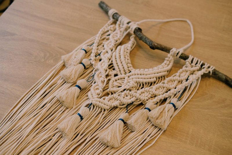 波希米亚编织壁挂 居家摆设 可定制化设计 - 墙贴/壁贴 - 棉．麻 白色