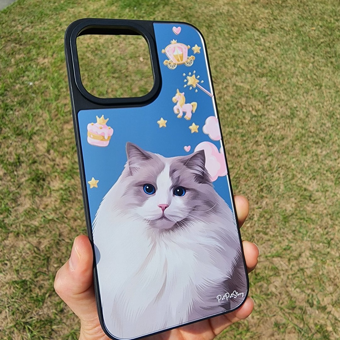 定制化宠物似颜绘Dream Castle镜面手机壳 (MagSafe) iPhone手机 - 手机壳/手机套 - 压克力 