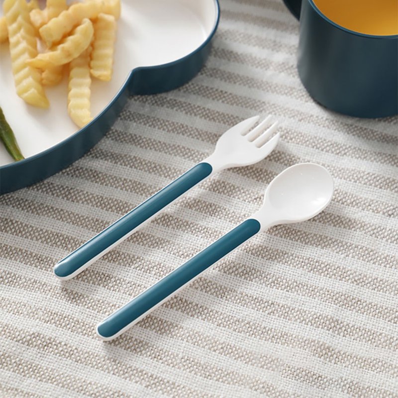 【Tak】Kids Dish 小熊餐具组- 汤匙叉子 - 儿童餐具/餐盘 - 树脂 多色