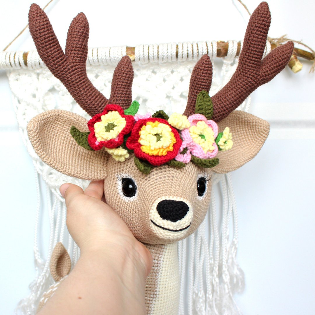 钩针鹿图案 PDF 英文 Amigurumi 驯鹿玩具 毛绒玩具 毛绒 - 手工艺教程/工具书 - 其他材质 