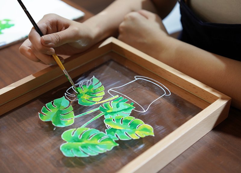 IARTS 热门原创透明系手绘框－植物系列 一人成行 - 插画/绘画/写字 - 压克力 