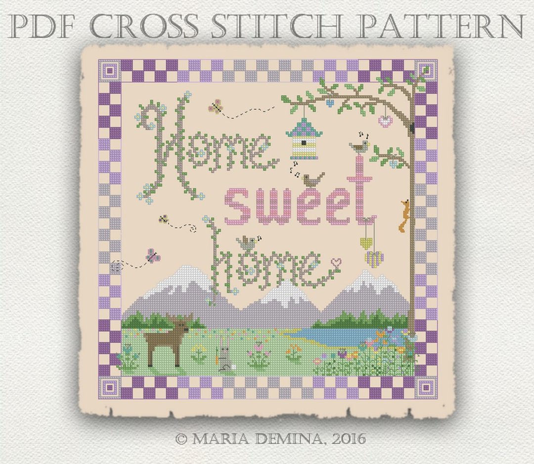 Home Sweet Home PDF cross stitch pattern - 手工艺教程/工具书 - 其他材质 