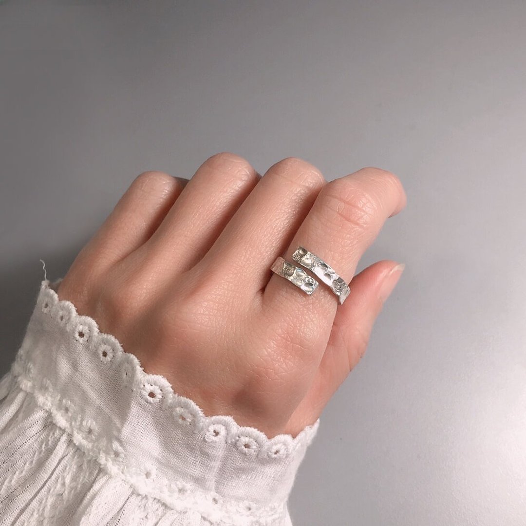 情人节礼物 情人对戒 纯银戒指 金工戒指 DIY 文化币 - 敲开心扉 - 金工/饰品 - 纯银 