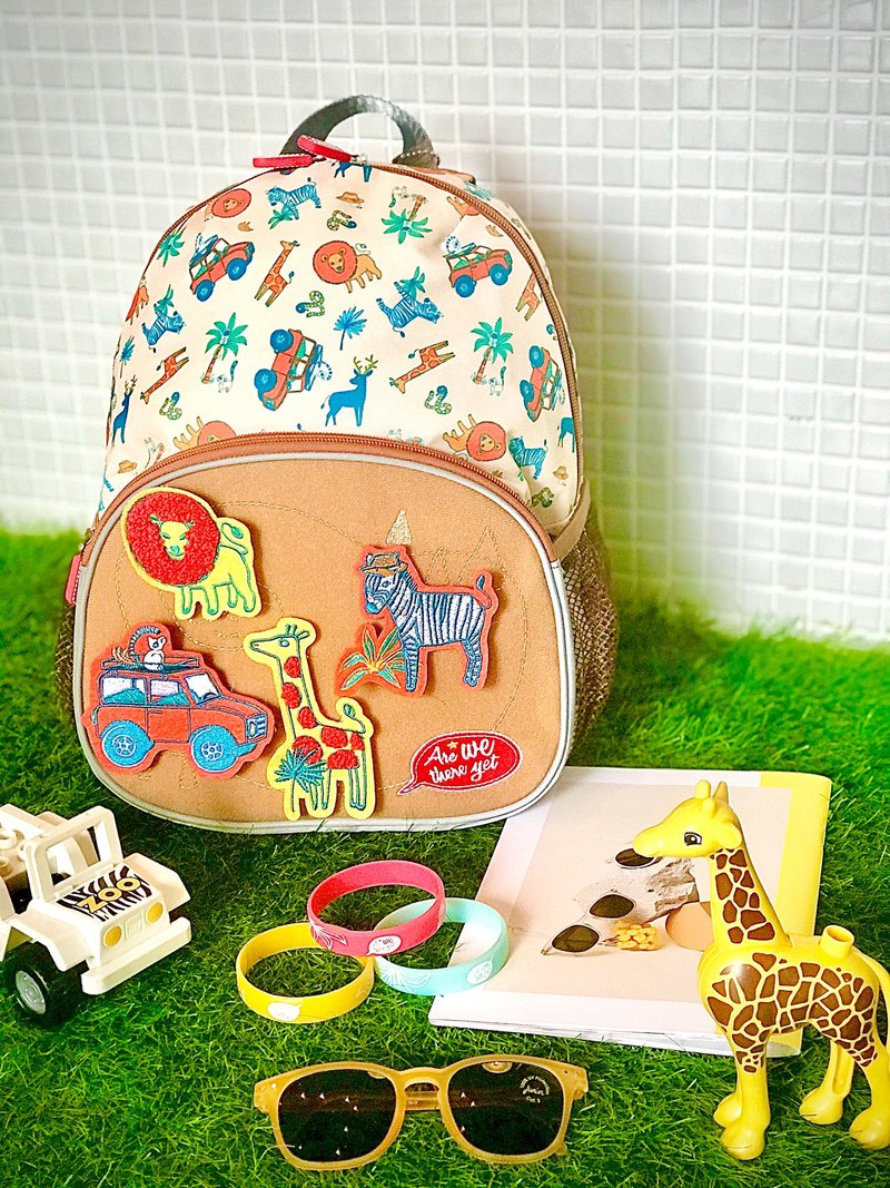 【Are We There Yet?】创意任意贴儿童防走失背包(丛林探险)2y+ - 背包/袋子 - 聚酯纤维 卡其色