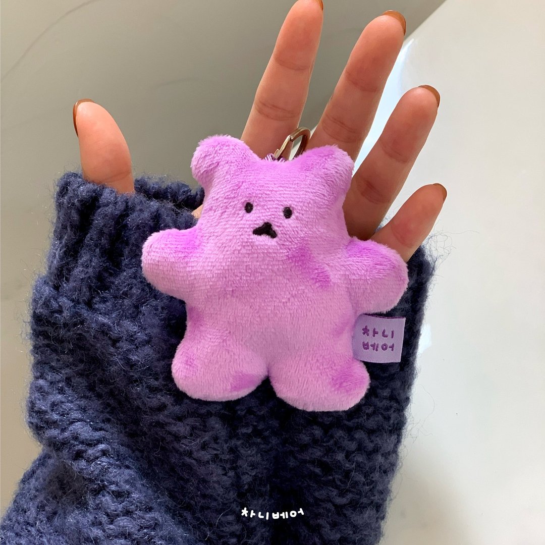 （仅限日本发货）泡泡糖 Chanibear 钥匙扣 - 玩偶/公仔 - 其他人造纤维 紫色