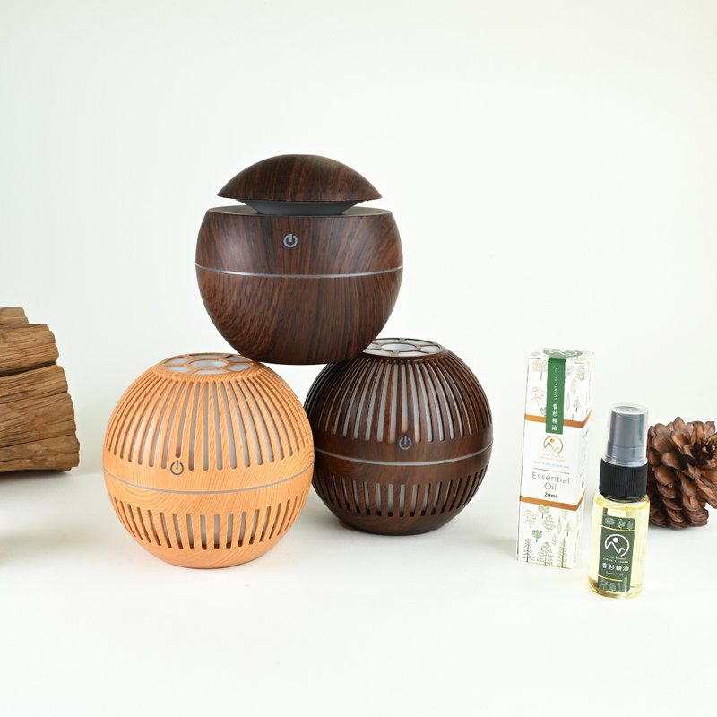 CYPRESS 桌上型香氛水氧机 | 天然精油 | 扩香 - 香薰/精油/线香 - 木头 咖啡色