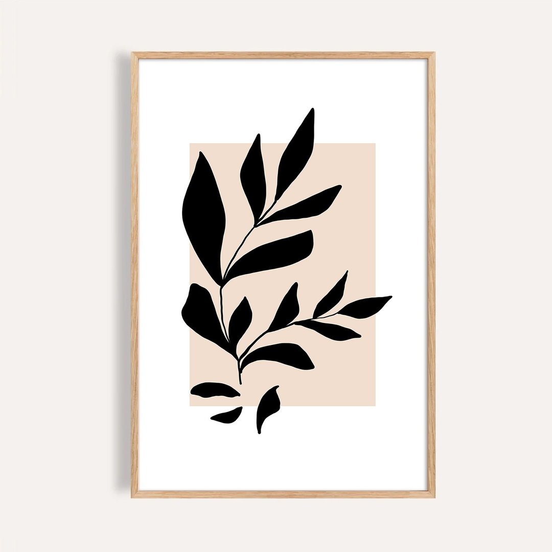 静叶之语 Silent Leaves / 现代抽象植物挂画 / 卧室挂画 无框画 - 海报/装饰画/版画 - 纸 