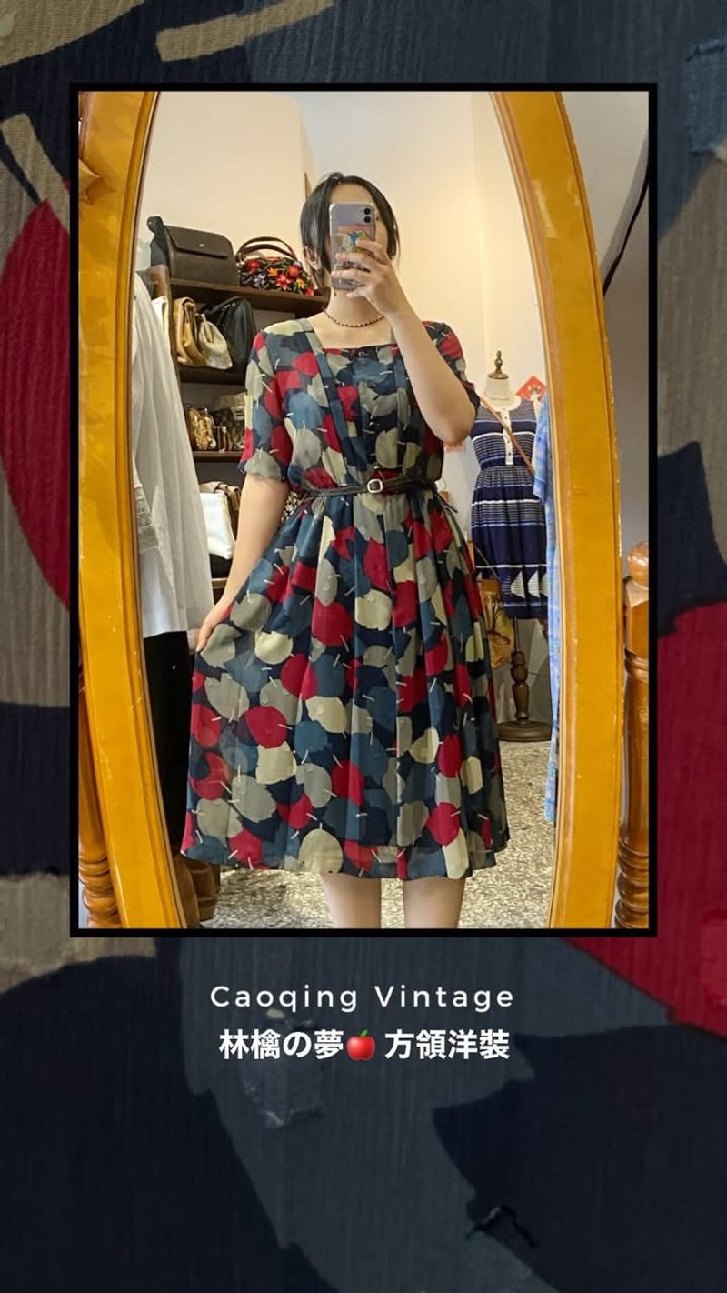 檎林之梦古着短袖洋装 - 洋装/连衣裙 - 聚酯纤维 多色