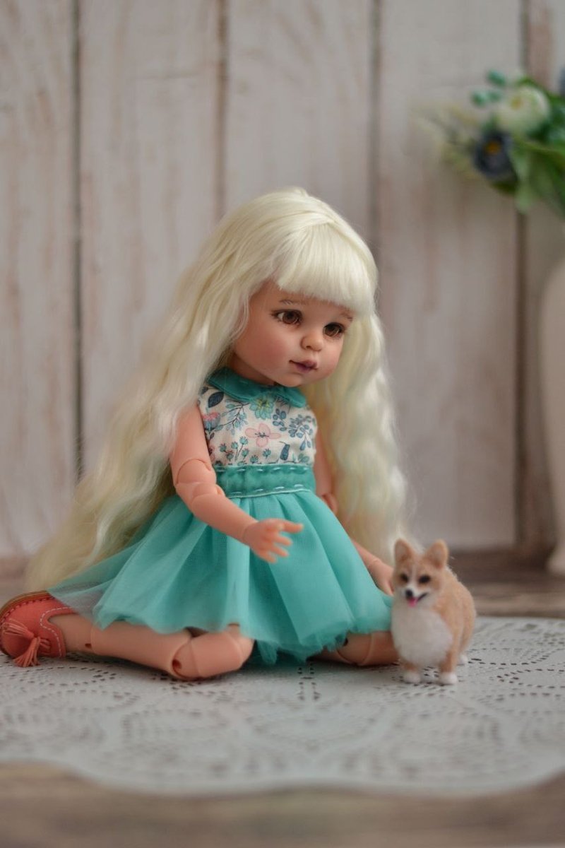 Paola Reina 娃娃假发 - 发饰 - 羊毛 白色