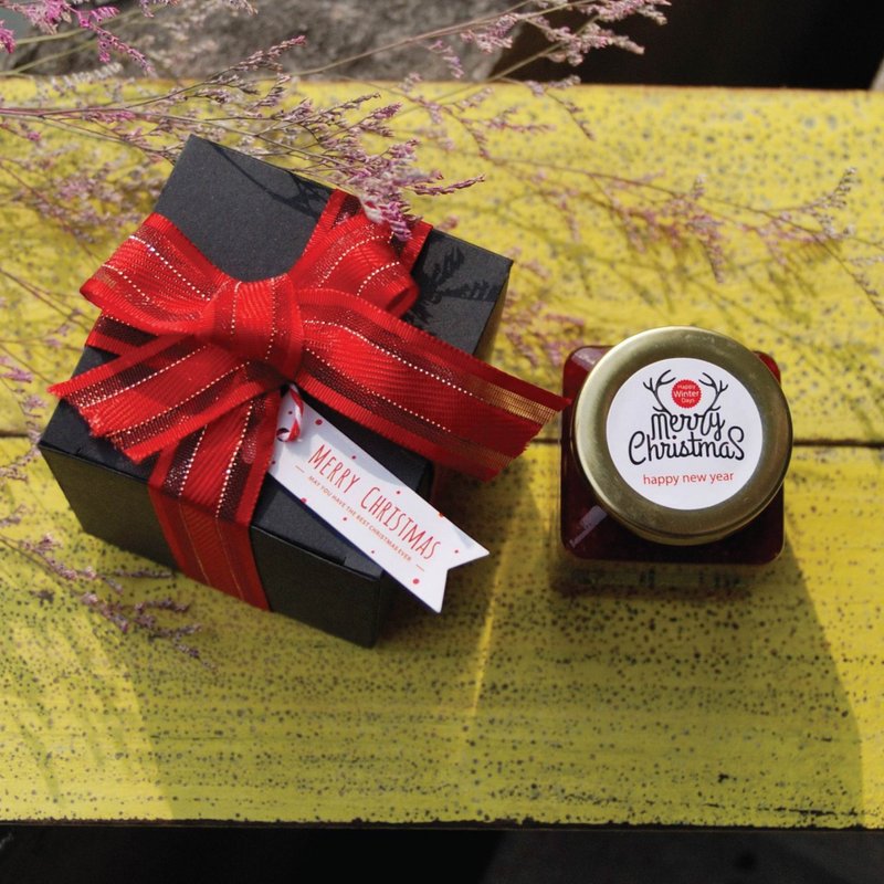 圣诞节 手工果酱礼盒 小资交换礼物  圣诞节礼物(目前该版缎带已清空,如有可以接受其他颜色请来消息询问) - 酱料/调味料 - 玻璃 