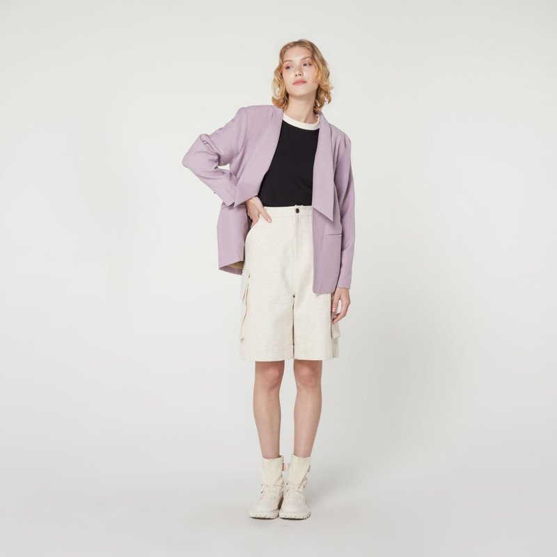 SQUARE COLLAR SUIT - 女装上衣 - 棉．麻 