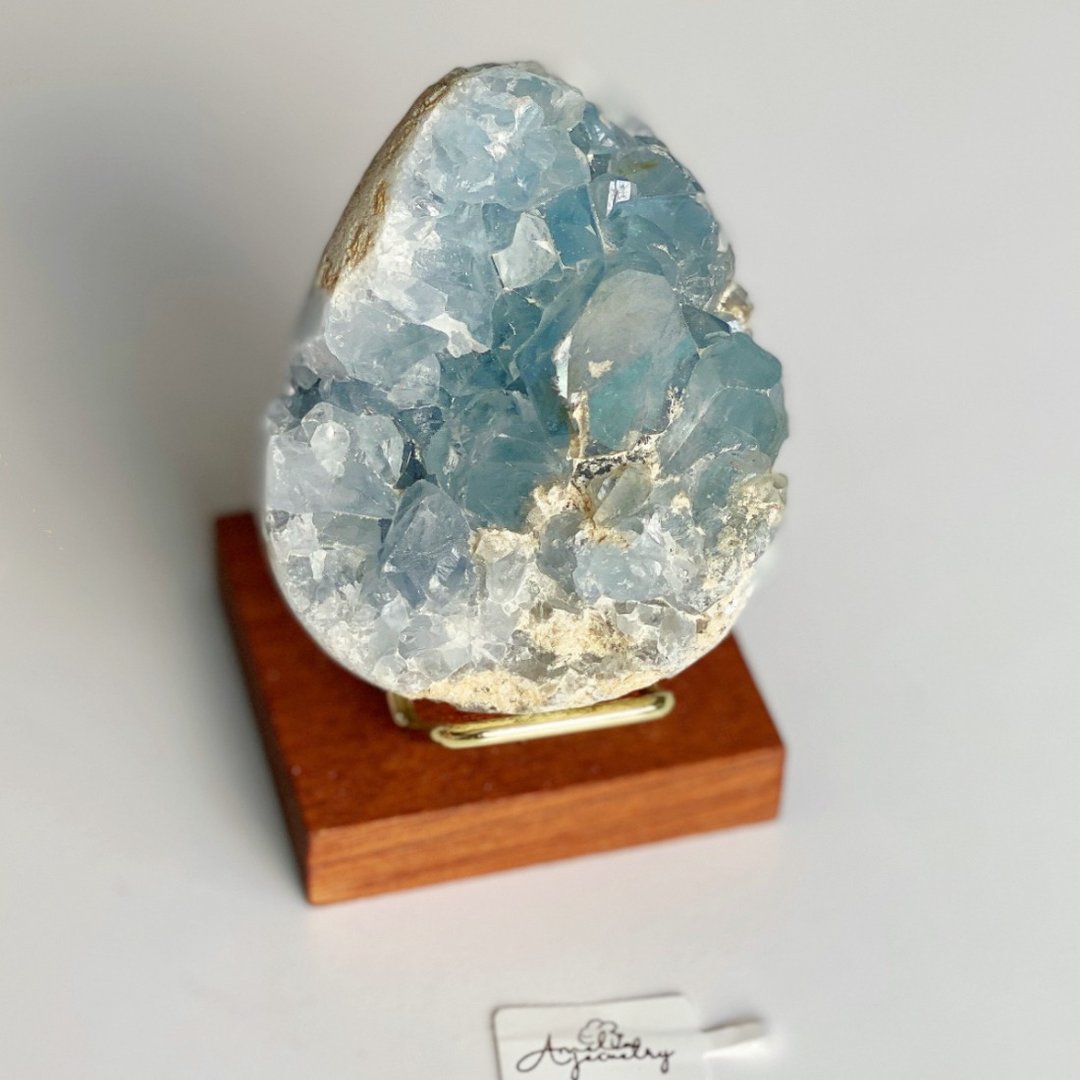 CrystalCorner隅石丨等烟雨丨天青石晶簇天蓝色原石丨净化丨疗愈 - 摆饰 - 水晶 蓝色