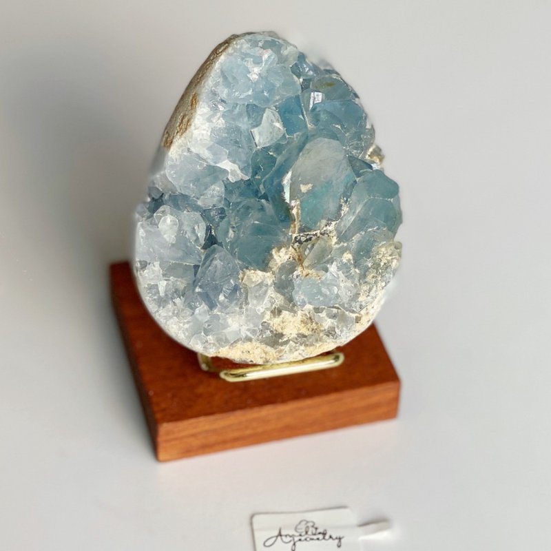 CrystalCorner隅石丨等烟雨丨天青石晶簇天蓝色原石丨净化丨疗愈 - 摆饰 - 水晶 蓝色