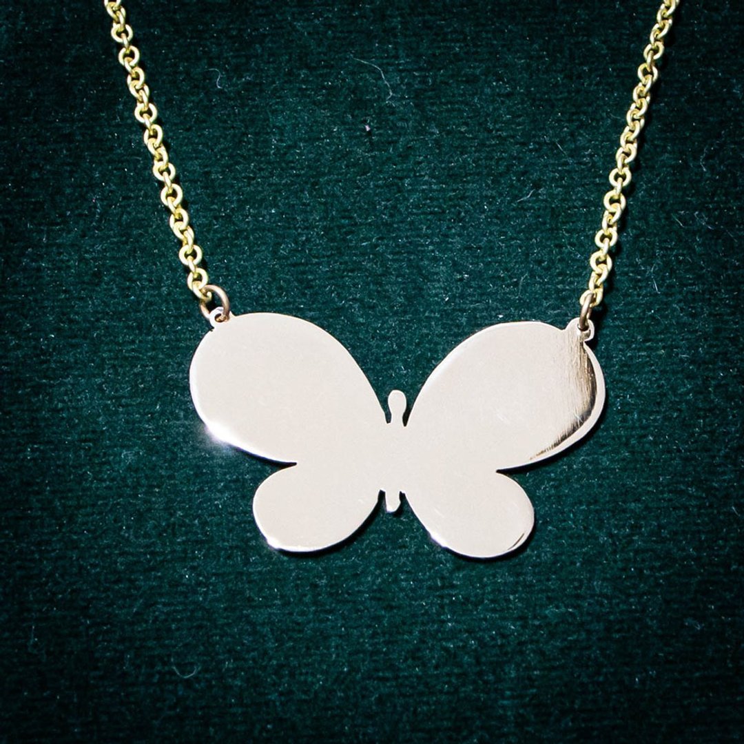 Butterfly necklace - 项链 - 铜/黄铜 银色