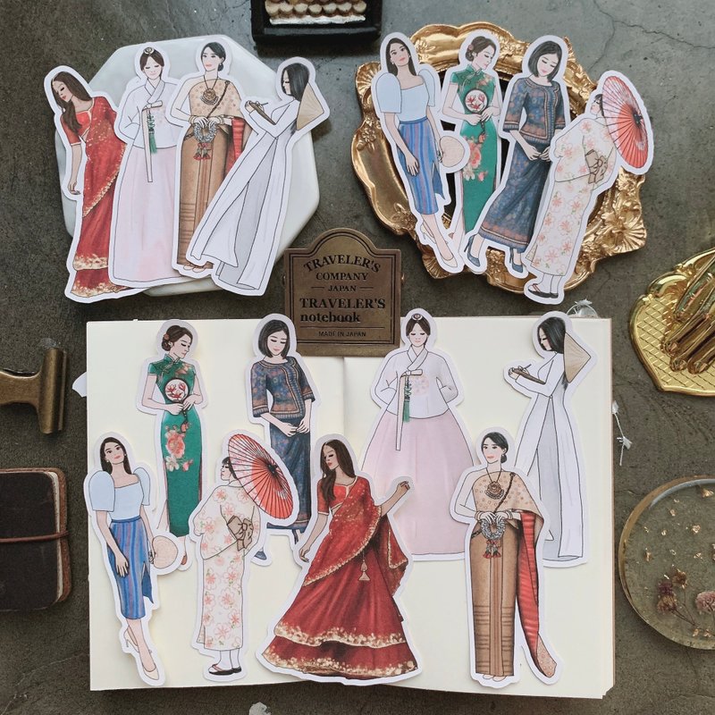 Sticker Asian Beauties - 贴纸 - 纸 