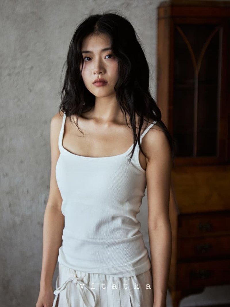 2颜色 黑/白 呼吸感 刚需桑蚕丝醋酸带胸垫吊带背心 - 女装背心 - 其他人造纤维 白色