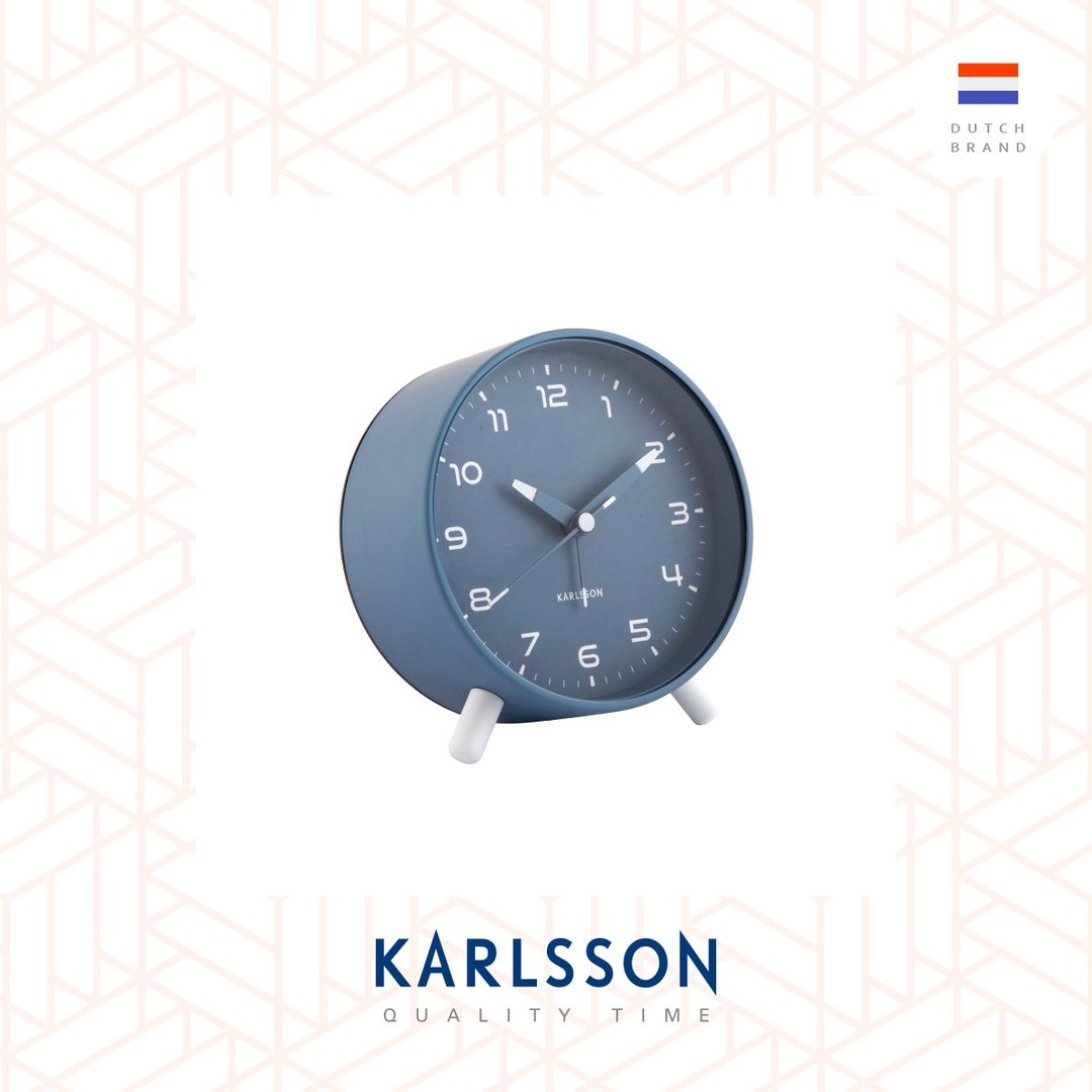 荷兰Karlsson, Alarm clock Orgullo classic blue 带小夜灯 - 时钟/闹钟 - 其他金属 蓝色