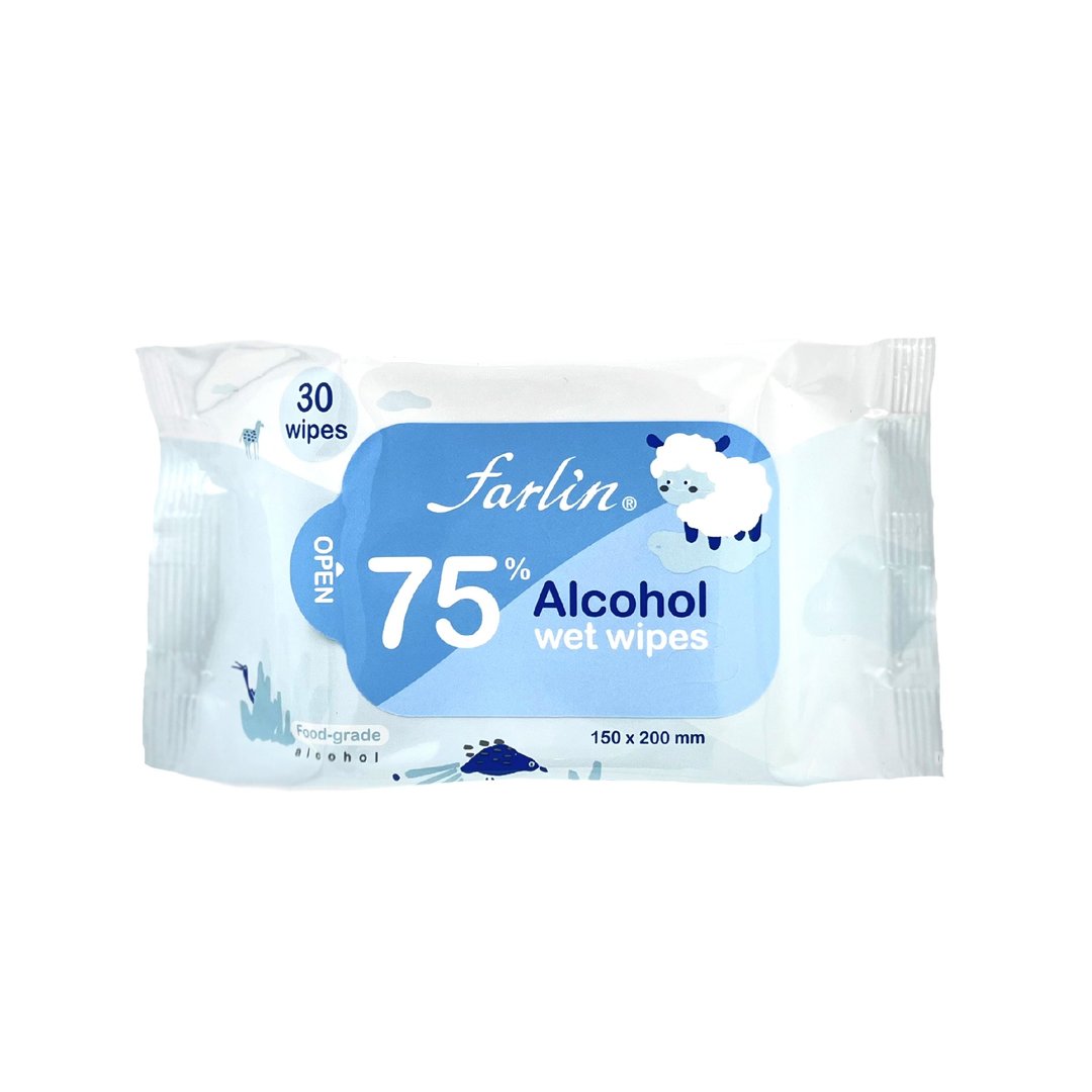 【FARLIN】酒精抗菌湿纸巾_30抽 - 其他 - 其他材质 蓝色