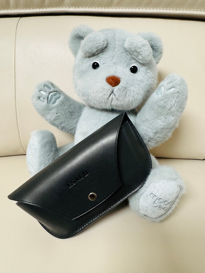 纯手工真皮眼镜盒 - 眼镜盒/眼镜布 - 真皮 黑色