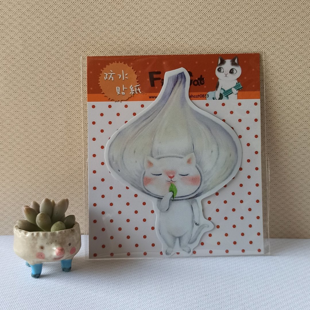 Fish cat/防水贴纸/ - 贴纸 - 纸 粉红色