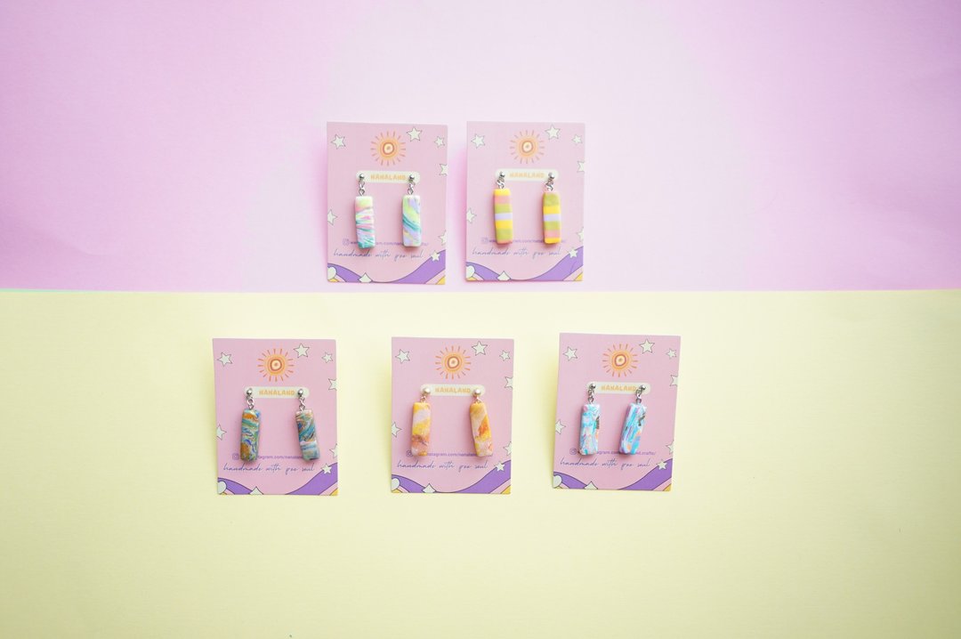 Candy bar - 耳环/耳夹 - 陶 