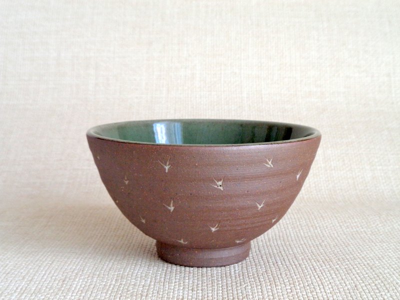 碗 青瓷嵌纹 草纹a - 碗 - 陶 绿色