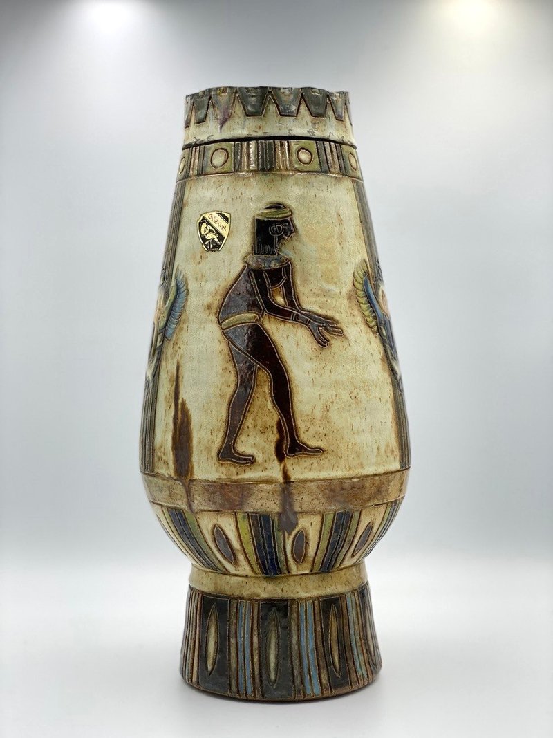 Roger Cuerin 的古董花瓶 |  Roger Cuerin 的复古艺术装饰花瓶 - 花瓶/陶器 - 陶 咖啡色