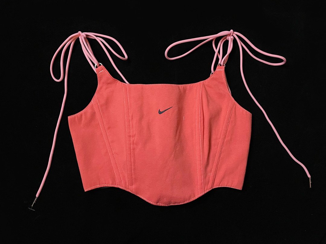 REGETHER 古着改制 NIKE 绑带马甲 BRA TOP-19 - 女装背心 - 棉．麻 橘色