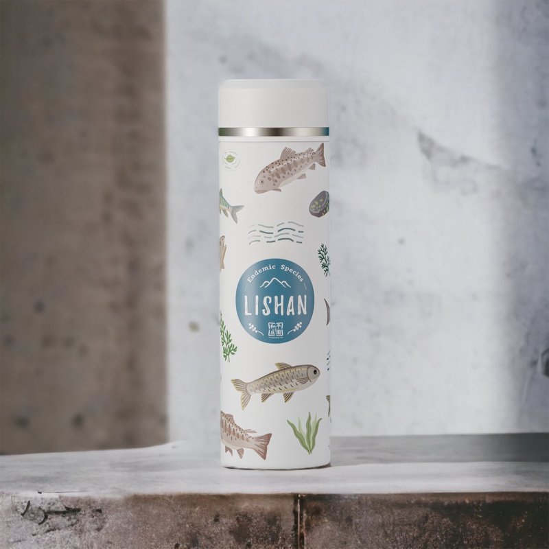 【和平庄园】保育鱼类主题插画保温瓶 400ml - 其他杯子 - 不锈钢 白色