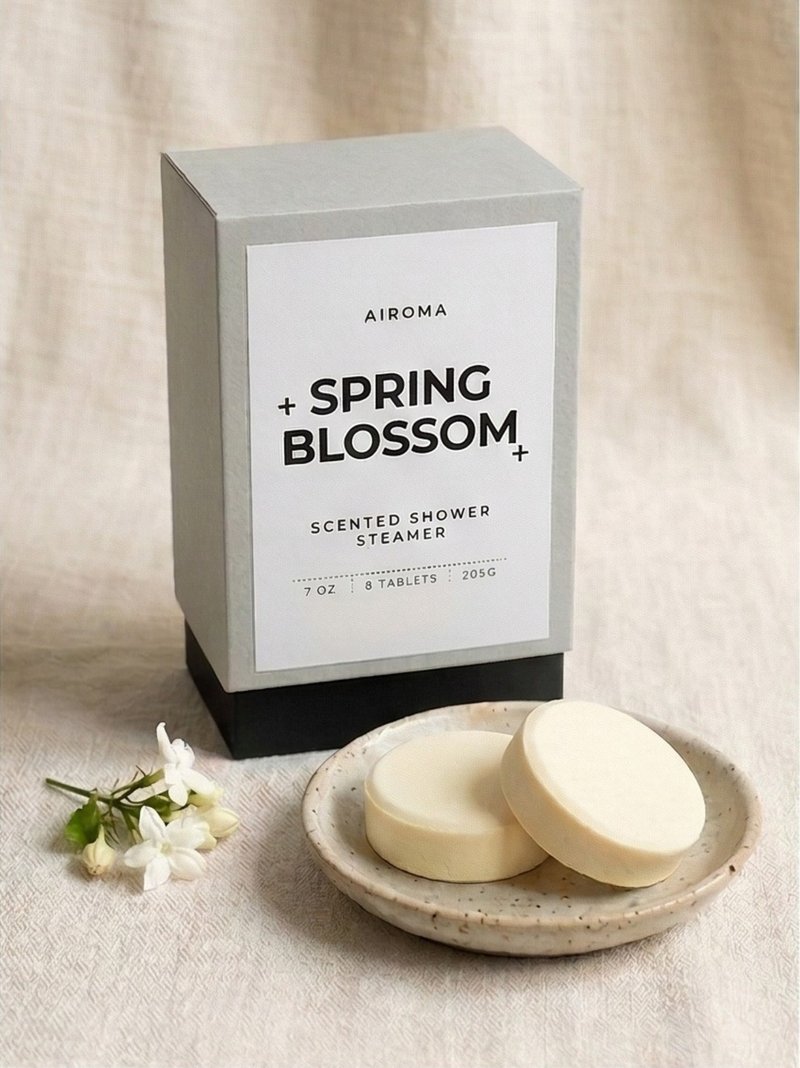 春暖花语香薰淋浴片 茉莉乌木 香港手作天然精油 免浴缸 舒压疗愈 - 香薰/精油/线香 - 精油 黄色