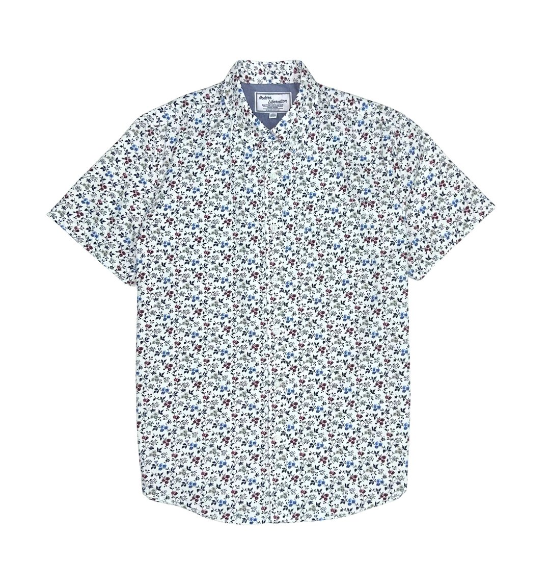 Men's Ditsy Print Shirt 男装经典小碎花衬衫 - 白色 - 男装衬衫 - 棉 白色