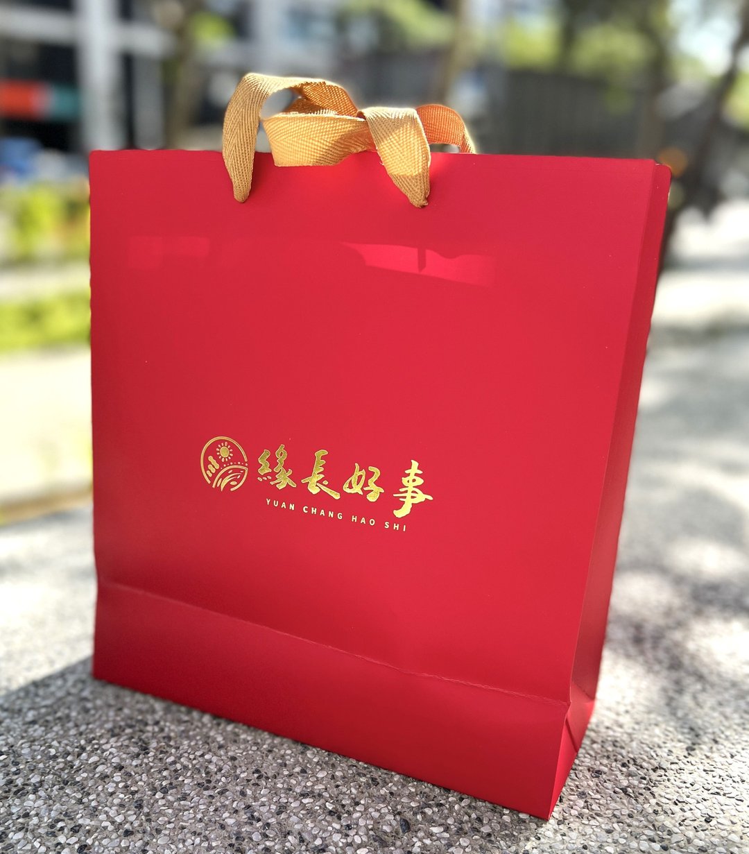 缘长好事品牌logo烫金纸袋 - 其他 - 纸 红色