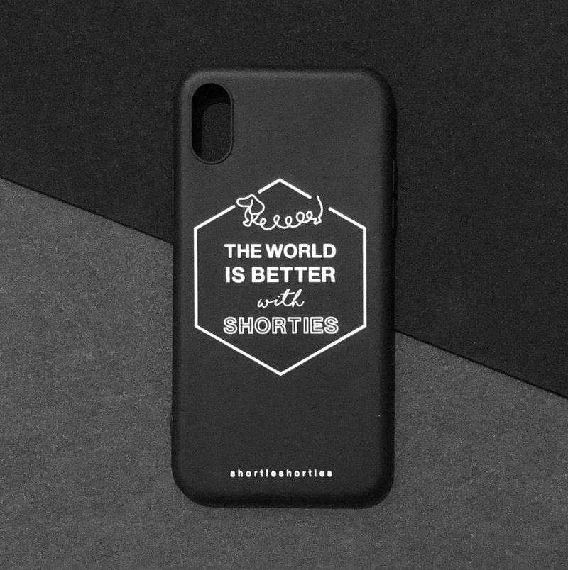 Shortieshorties Iphone X Case腊肠狗浮雕软壳 - 手机壳/手机套 - 硅胶 黑色