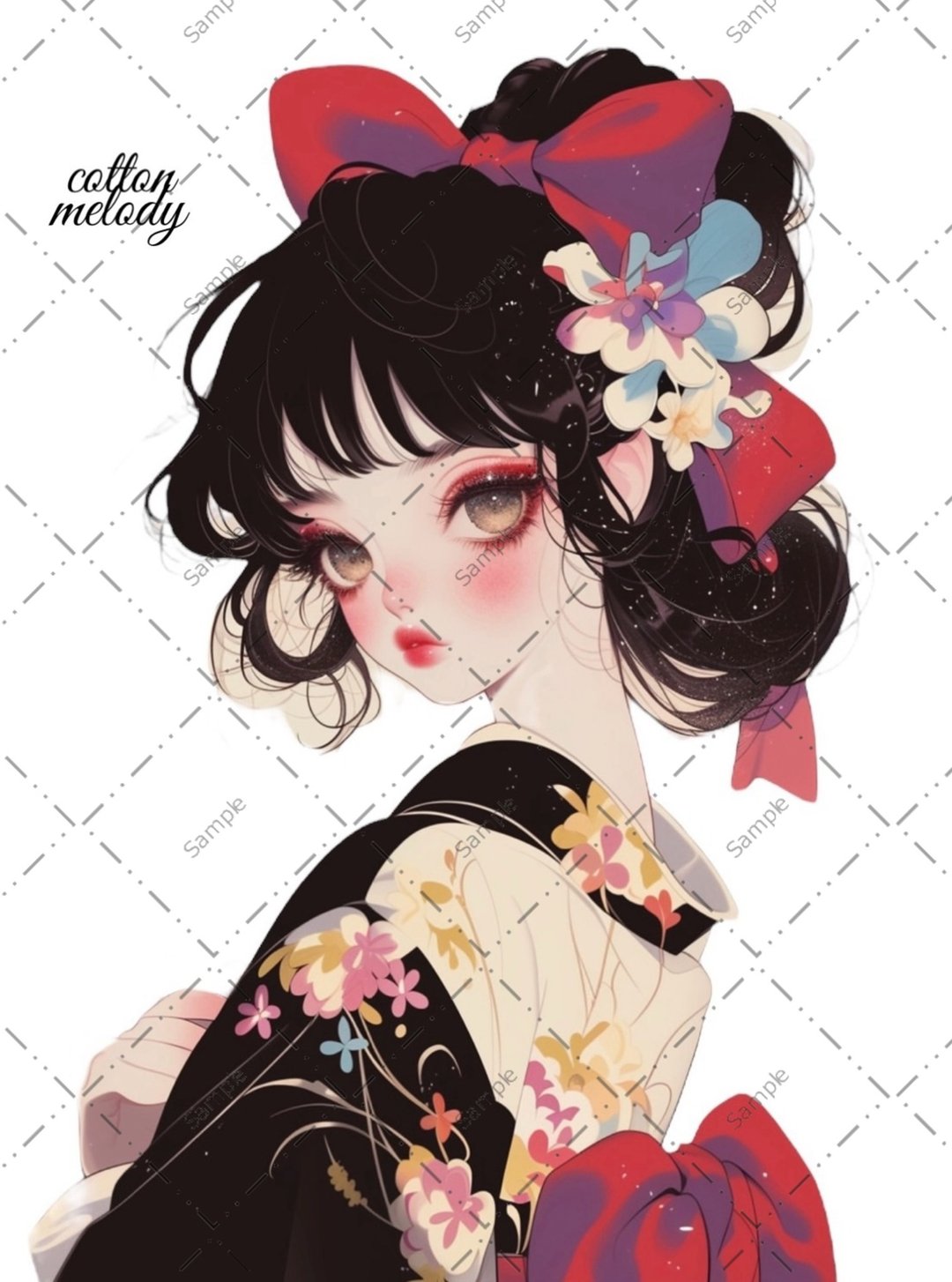 original sticker no.924 人物贴纸 原创贴纸 女孩贴纸 原创人物贴纸 - 贴纸 - 纸 