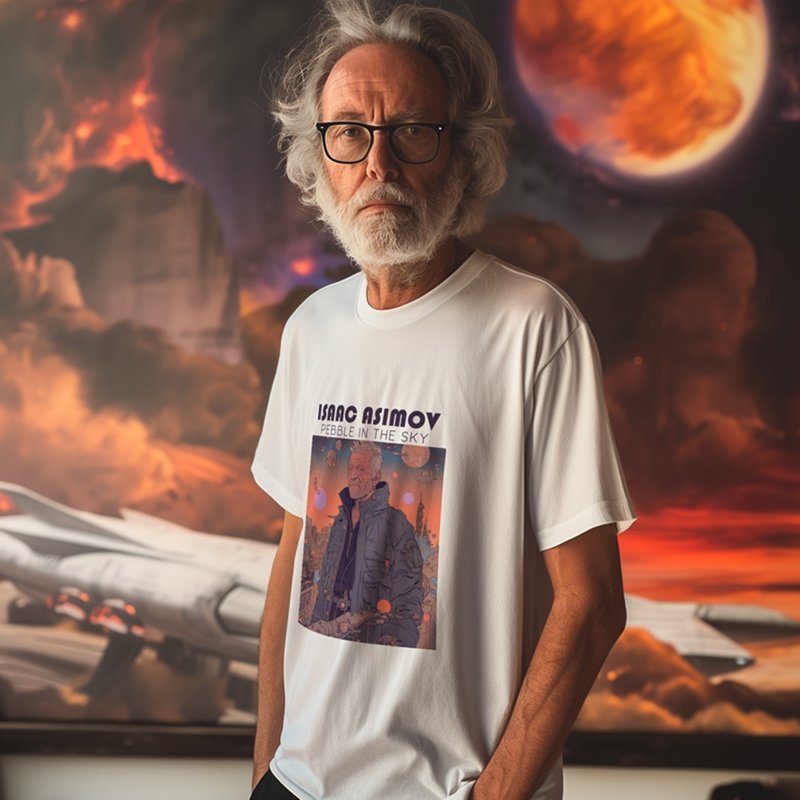 凡物制/阿西莫夫银河系列科幻文学创意纯棉男女款宽松印花T恤 - 男装上衣/T 恤 - 棉．麻 