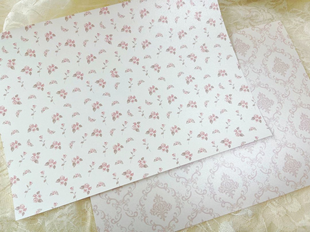 rose damask pearl paper - 纸盒/包装盒 - 纸 多色
