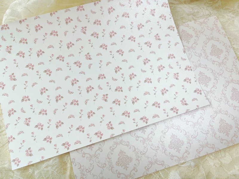 rose damask pearl paper - 纸盒/包装盒 - 纸 多色