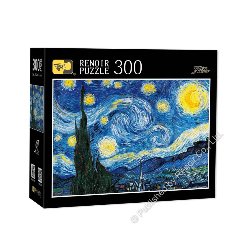 雷诺瓦拼图文化坊/星夜/300片拼图/梵谷/夜光 - 拼图 - 纸 