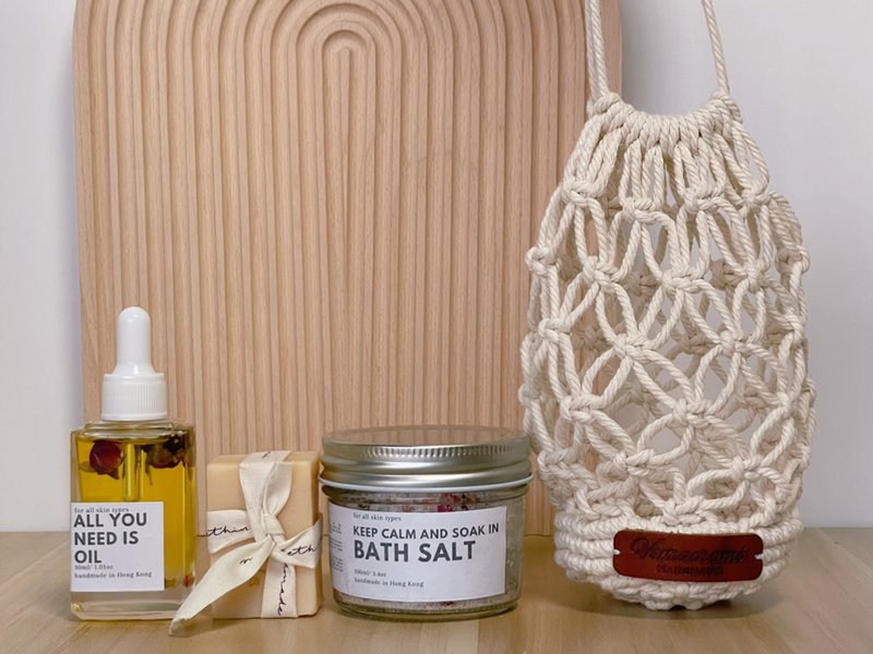 纯天然沐浴旅行组【alittlenet】套装 敏感皮肤适用 - 旅行套装 - 棉．麻 白色