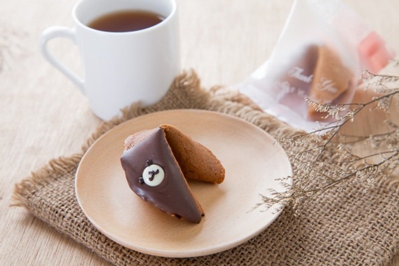 C.Angel 幸运签饼【小熊熊幸运签饼】60入 - 手工饼干 - 新鲜食材 咖啡色