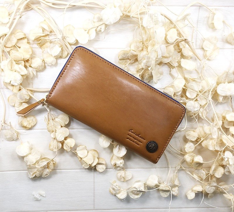 159 BE long wallet Italian leather leather Long wallet / Italian leather / leather / flap / cool / stylish packaging / intention large leather / leather / translating / cold / - 皮夹/钱包 - 真皮 咖啡色