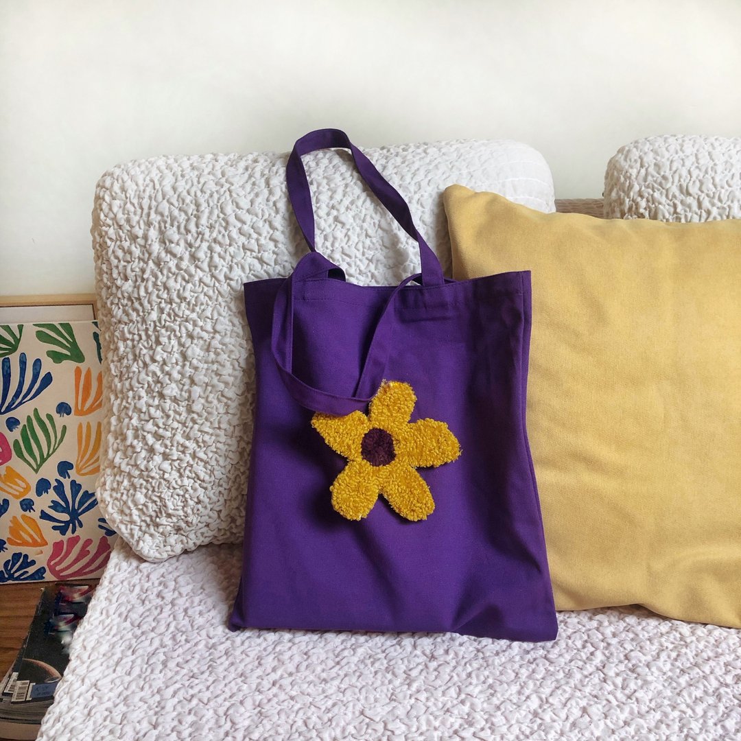 tufting俄羅斯刺繡帆布袋DIY材料包 |  帆布包X高级配色X永久工具 - 编织/刺绣/羊毛毡/裁缝 - 棉．麻 多色