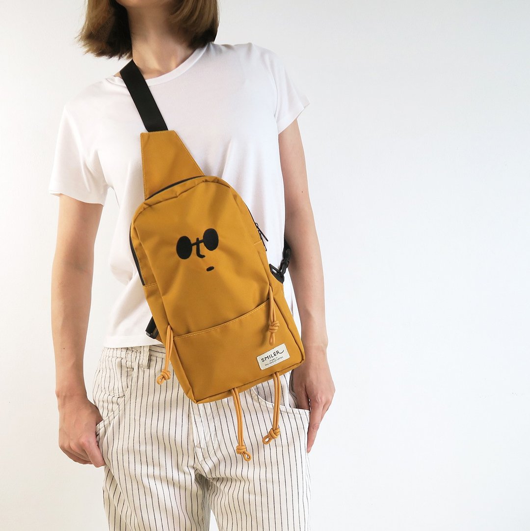 Buddy Bag 系列-中性斜挎背包　黄色 - 侧背包/斜挎包 - 尼龙 黄色