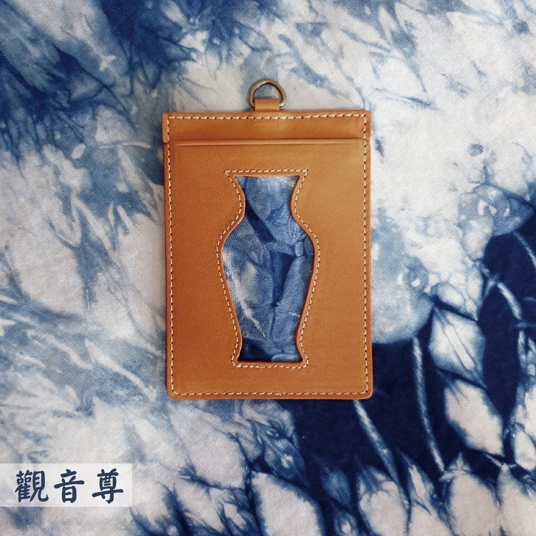 知沐 平平安安 识别证 皮革 直形 挂颈 卡夹 票夹 工作证 证件夹 - 证件套/卡套 - 真皮 橘色