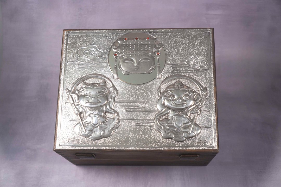 锡雕 金属押花 妈祖收纳盒 - 收纳用品 - 其他材质 蓝色