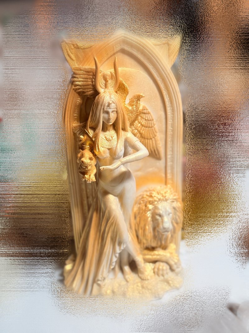 弥雅丨祭坛神像 Isis 伊西斯女神丨埃及女神爱希斯丨魔法摆件 - 摆饰 - 树脂 金色