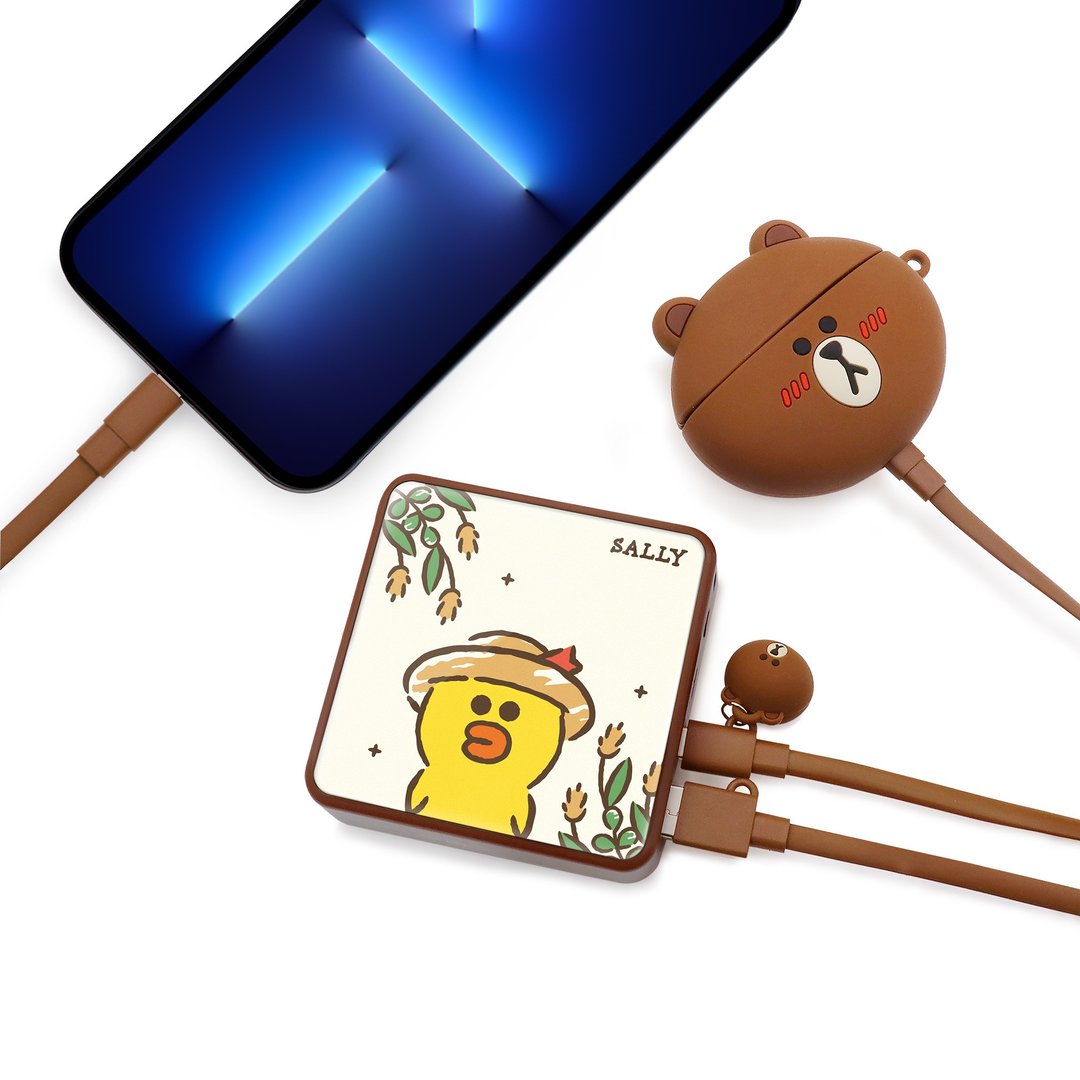 GARMMA LINE FRIENDS 玻璃镜面PD快充行动电源 花园莎莉 - 充电宝/传输线 - 其他金属 